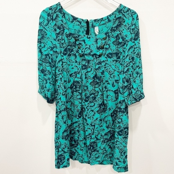 Anthropologie Maeve Rosemary Green Button Front Dress Size 6 - Picture 1 of 7